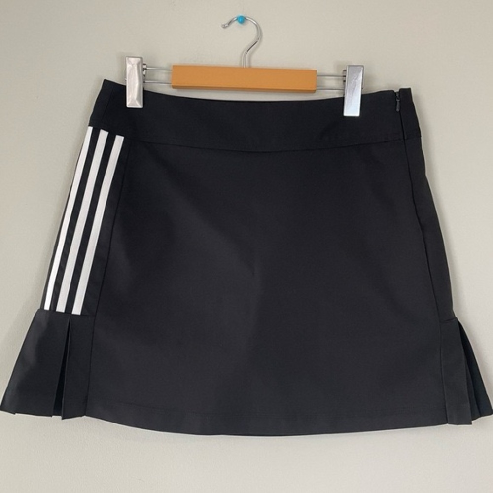 ADIDAS CLIMACOOL Black Tennis Golf Mini Skort Pleated Side M